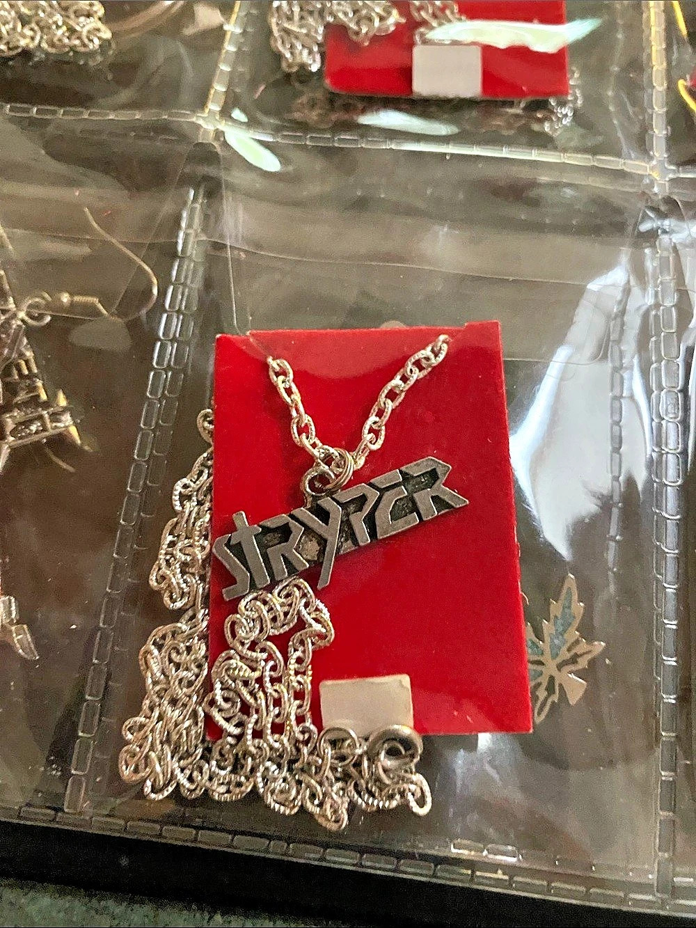Stryper Silver & Red Pendant Necklace